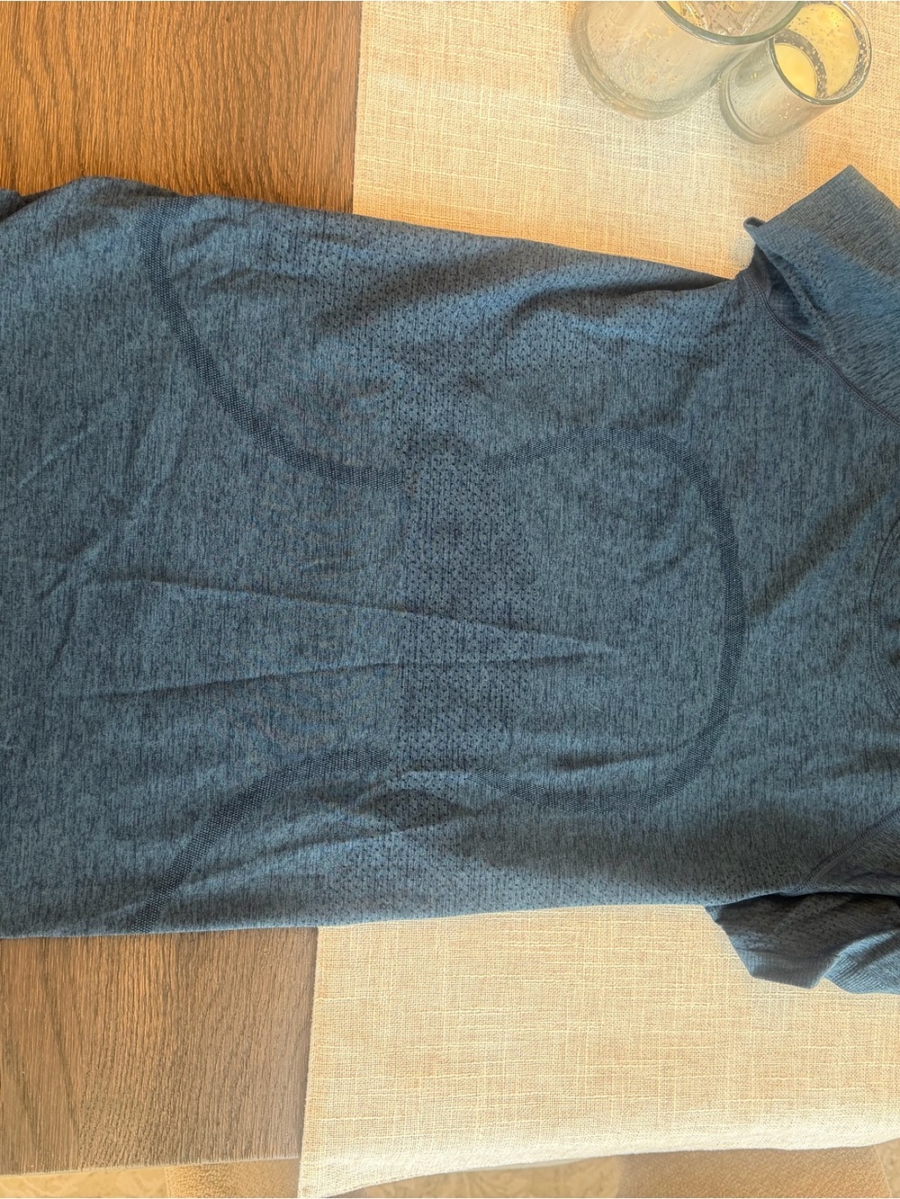 lululemon athletica Heathered Blue Short Sleeve Women's Tee